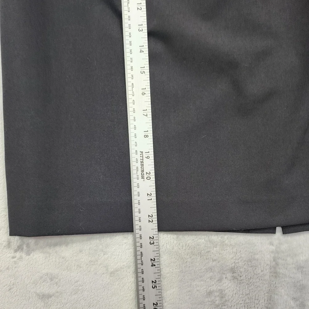 Calvin Klein Skirt Womens 10 Black Twill Pencil Knee Length Lined Stretch Office